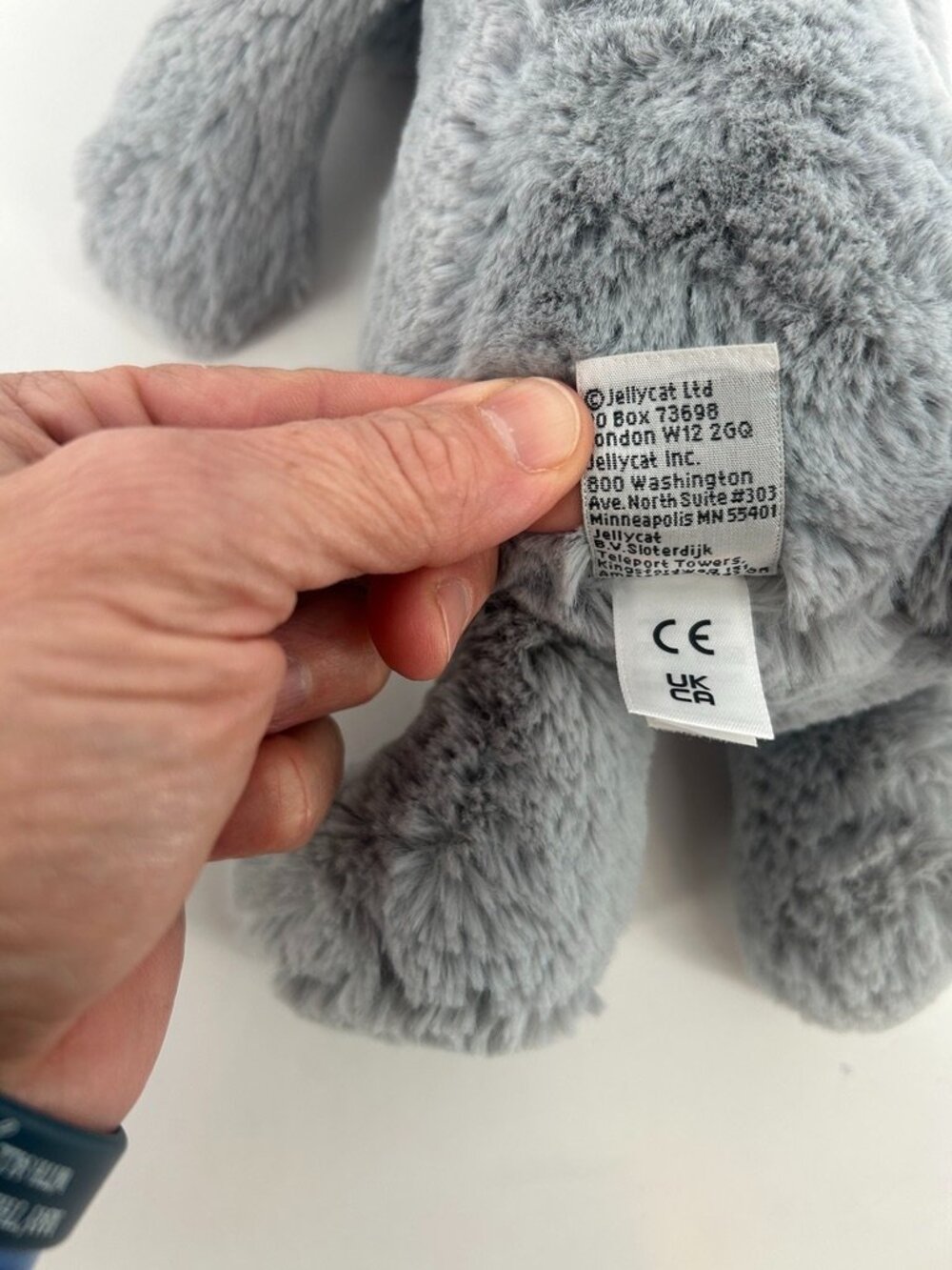 Jellycat Bashful Elephant Gray Medium 12" Plush Stuffed Animal - Picture 6 of 12